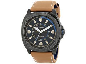Citizen BJ6475-00E Men's CTO Eco-Drive Sport Black Dial Black IP Steel Brown Lea Citizen BJ6475-00E Men's CTO Eco-Drive Sport Black Dial Black IP Steel Brown Lea