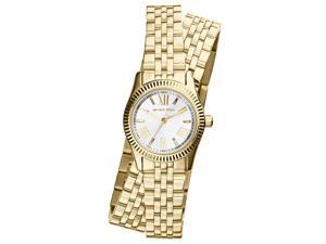 Michael Kors MK3269 Women's Lexington Petite White Dial Gold Tone Twice Warp Bra Michael Kors MK3269 Women's Lexington Petite White Dial Gold Tone Twice Warp Bra