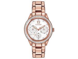 Citizen FD2013-50A Women's Eco-Drive Silhouette White Dial Rose Gold Steel Brace Citizen FD2013-50A Women's Eco-Drive Silhouette White Dial Rose Gold Steel Brace