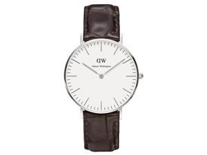 Daniel Wellington 0610DW Women's Classic York Watch w/ White Dial, Dark Brown Leather Strap Daniel Wellington 0610DW Women's Classic York Watch w/ White Dial, Dark Brown Leather Strap