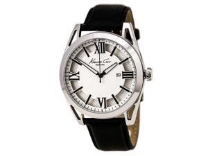 Kenneth Cole KC8072 Men's New York Classic Silver Dial Black Leather Strap Watch Kenneth Cole KC8072 Men's New York Classic Silver Dial Black Leather Strap Watch