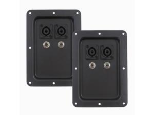 Seismic Audio - Pair of PA Audio Speaker Jack Plate - Dual Speakon & Dual 1/4" Seismic Audio - Pair of PA Audio Speaker Jack Plate - Dual Speakon & Dual 1/4"