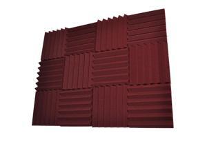 Seismic Audio - SA-FMDM3-Burgundy-12Pack - 12 Pack of 3 Inch Burgundy Studio Acoustic Foam Sheets - Noise Cancelling Foam Wedge Tiles Seismic Audio - SA-FMDM3-Burgundy-12Pack - 12 Pack of 3 Inch Burgundy Studio Acoustic Foam Sheets - Noise Cancelling Foam Wedge Tiles