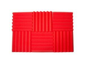 Seismic Audio - SA-FMDM2-Red-6Pack - 6 Pack of 2 Inch Red Studio Acoustic Foam Sheets - Noise Cancelling Sound Dampening Foam Wedge Tiles Seismic Audio - SA-FMDM2-Red-6Pack - 6 Pack of 2 Inch Red Studio Acoustic Foam Sheets - Noise Cancelling Sound Dampening Foam Wedge Tiles
