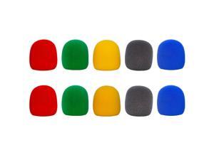 Seismic Audio - SAPT19-2Pack - 10 Pack of Colored Foam Microphone Windscreens - Microphone Covers Wind Screens Seismic Audio - SAPT19-2Pack - 10 Pack of Colored Foam Microphone Windscreens - Microphone Covers Wind Screens