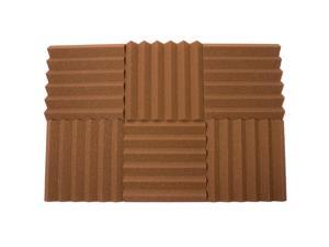 Seismic Audio - SA-FMDM2-Brown-6Pack - 6 Pack of 2 Inch Brown Studio Acoustic Foam Sheets - Noise Cancelling Sound Dampening Foam Wedge Tiles Seismic Audio - SA-FMDM2-Brown-6Pack - 6 Pack of 2 Inch Brown Studio Acoustic Foam Sheets - Noise Cancelling Sound Dampening Foam Wedge Tiles