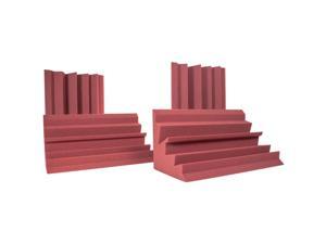 Seismic Audio - SA-FMBST-Burgundy-4Pack - 4 Pack of Burgundy Acoustic Foam Corner Bass Traps - Soundproof Noise Cancelling Foam - Sound Absorption Seismic Audio - SA-FMBST-Burgundy-4Pack - 4 Pack of Burgundy Acoustic Foam Corner Bass Traps - Soundproof Noise Cancelling Foam - Sound Absorption