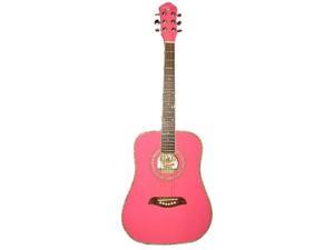 Oscar Schmidt 3/4 Size Dreadnought Acoustic Pink Oscar Schmidt 3/4 Size Dreadnought Acoustic Pink