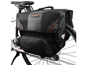 Ibera Bike Side-Mounting Pannier Set, Multi-Compartments, Slit on Top to Mount on Smaller Racks Ibera Bike Side-Mounting Pannier Set, Multi-Compartments, Slit on Top to Mount on Smaller Racks