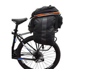 Ibera Bike PakRak Commuter Bicycle Bag and Rack COMBO - Bag with Expandable Mini Panniers and Touring Carrier Plus+ Rack with Disk Brake Mounts, IB-BA14-RA5 Ibera Bike PakRak Commuter Bicycle Bag and Rack COMBO - Bag with Expandable Mini Panniers and Touring Carrier Plus+ Rack with Disk Brake Mounts, IB-BA14-RA5