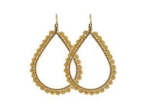 Teardrop Shape Brazilian Czech Seed Beads French Wire Hook Dangle Earrings Teardrop Shape Brazilian Czech Seed Beads French Wire Hook Dangle Earrings
