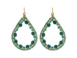 Teardrop Shape Brazilian Czech Seed Multi Beads French Wire Hook Dangle Earrings Teardrop Shape Brazilian Czech Seed Multi Beads French Wire Hook Dangle Earrings
