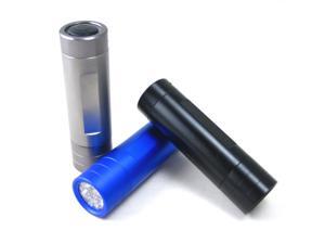 Neiko Super-Bright 9-LED Heavy-Duty Compact Aluminum Flashlight, 3-Pack, Gunmetal, Jet-Black, Blue Neiko Super-Bright 9-LED Heavy-Duty Compact Aluminum Flashlight, 3-Pack, Gunmetal, Jet-Black, Blue