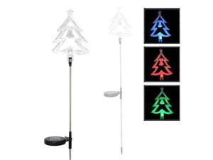 Solar Powered LED Color Changing Christmas Lighting Yard Stick- Christmas Tree (Single Item) Solar Powered LED Color Changing Christmas Lighting Yard Stick- Christmas Tree (Single Item)