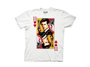 Doctor Who 11th Doctor Playing Card White T-Shirt Doctor Who 11th Doctor Playing Card White T-Shirt