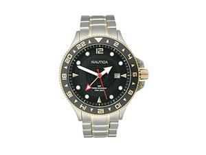 Nautica Greenwich Mean Time Two-tone Bracelet Men's Watch #N24520G Nautica Greenwich Mean Time Two-tone Bracelet Men's Watch #N24520G