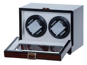 Double Watch Winder Ebony Wood w/LCD Display Double Watch Winder Ebony Wood w/LCD Display