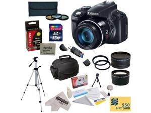 Canon PowerShot SX50 HS 12MP Digital Camera with Ultimate Accessory Bundle : Canon PowerShot SX50 + 32GB Class 10 SDHC Card + Battery Pack + 3 Piece Pro Filter Kit + Carry Case + Tripod + Extras Canon PowerShot SX50 HS 12MP Digital Camera with Ultimate Accessory Bundle : Canon PowerShot SX50 + 32GB Class 10 SDHC Card + Battery Pack + 3 Piece Pro Filter Kit + Carry Case + Tripod + Extras