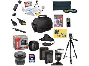 Pro Shooter Kit for Canon 6D 60D 60Da 70D & 5D Mark III Includes 64GB SDXC Card + 2 Batteries + Charger + 0.43x + 2.2x Lens + 3 Piece Filters + Gadget Bag + Tripod + DVD + $50 Gift Card + More Pro Shooter Kit for Canon 6D 60D 60Da 70D & 5D Mark III Includes 64GB SDXC Card + 2 Batteries + Charger + 0.43x + 2.2x Lens + 3 Piece Filters + Gadget Bag + Tripod + DVD + $50 Gift Card + More