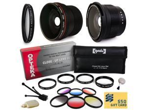 Pro Macro Lens & Filters for Sony Alpha includes Super 0.35x and 0.20X Fisheye AF Lens, UV Filter, 4 Piece Close Up Set, 6 Piece Color Filter Set, Cleaning Set, $50 Gift Card for Digital Photo Prints Pro Macro Lens & Filters for Sony Alpha includes Super 0.35x and 0.20X Fisheye AF Lens, UV Filter, 4 Piece Close Up Set, 6 Piece Color Filter Set, Cleaning Set, $50 Gift Card for Digital Photo Prints