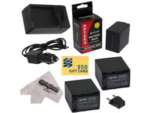 3 Opteka NP-FV100 4500mAh Ultra High Capacity Li-ion Battery Packs, Charger for Sony CX560V CX580 CX580V CX700 CX700V CX730 CX740 CX760 CX760V CX900 Camcorder with Cleaning Cloth,$50 Gift Card 3 Opteka NP-FV100 4500mAh Ultra High Capacity Li-ion Battery Packs, Charger for Sony CX560V CX580 CX580V CX700 CX700V CX730 CX740 CX760 CX760V CX900 Camcorder with Cleaning Cloth,$50 Gift Card