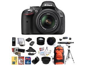 Nikon D5200 Digital SLR Camera & 18-55mm G VR DX AF-S Zoom Lens (Black) With 32GB Memory Card, EN-EL14 Battery, Charger, 0.35x + 2.2x lens, 5 PC Filter, HDMI, Gadget Bag, Tripod, $50 Gift Card & More Nikon D5200 Digital SLR Camera & 18-55mm G VR DX AF-S Zoom Lens (Black) With 32GB Memory Card, EN-EL14 Battery, Charger, 0.35x + 2.2x lens, 5 PC Filter, HDMI, Gadget Bag, Tripod, $50 Gift Card & More
