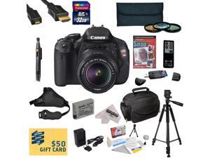 Canon EOS Rebel T3i DSLR Camera with EF-S 18-55mm f/3.5-5.6 IS STM Lens with 32GB SDHC Card, Battery, Charger, 3 PC Filter Kit, HDMI Cable, Gadget Bag, Remote Control, Tripod, Lens Cleaning Pen + More Canon EOS Rebel T3i DSLR Camera with EF-S 18-55mm f/3.5-5.6 IS STM Lens with 32GB SDHC Card, Battery, Charger, 3 PC Filter Kit, HDMI Cable, Gadget Bag, Remote Control, Tripod, Lens Cleaning Pen + More