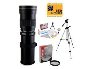 Opteka 420-800mm f8.3 Telephoto Lens with Filter and 54" Tripod for Nikon D4s, D4, D3x, Df, D810, D800, D750, D610, D8100, D800, D7200, D7100, D5500, D5300, D5200, D3300 and D3200 Digital SLR Cameras Opteka 420-800mm f8.3 Telephoto Lens with Filter and 54" Tripod for Nikon D4s, D4, D3x, Df, D810, D800, D750, D610, D8100, D800, D7200, D7100, D5500, D5300, D5200, D3300 and D3200 Digital SLR Cameras