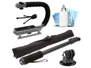 Selfie Monopod Stick Handheld Stick Pole + Opteka MoonGrip Action Stabilizing Video Handle + Mini Tripod + Dust Removal Cleaning Kit for GoPro Hero4 Hero3+ Hero3 Hero2 Hero 4 3+ 3 2 1 Camera Camcorder Selfie Monopod Stick Handheld Stick Pole + Opteka MoonGrip Action Stabilizing Video Handle + Mini Tripod + Dust Removal Cleaning Kit for GoPro Hero4 Hero3+ Hero3 Hero2 Hero 4 3+ 3 2 1 Camera Camcorder