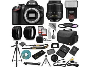 Nikon D3200 Digital SLR Camera + 18-55mm AF-S DX Nikkor VR + 2.2X Telephoto and 0.43X Macro Lens Kit + 32GB Memory + Bounce Swivel Flash + Tripod + Padded Case Bag + UV CPL FLD Filter Bundle + Remote Nikon D3200 Digital SLR Camera + 18-55mm AF-S DX Nikkor VR + 2.2X Telephoto and 0.43X Macro Lens Kit + 32GB Memory + Bounce Swivel Flash + Tripod + Padded Case Bag + UV CPL FLD Filter Bundle + Remote