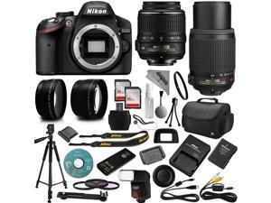 Nikon D3200 DSLR Camera + 18-55mm and 55-200mm AF-S DX VR + 32GB Memory + 2.2X Telephoto and 0.43X Macro Lense Kit + Bounce Swivel Flash + Tripod + Padded Case Bag + UV CPL FLD Filter Bundle + Remote Nikon D3200 DSLR Camera + 18-55mm and 55-200mm AF-S DX VR + 32GB Memory + 2.2X Telephoto and 0.43X Macro Lense Kit + Bounce Swivel Flash + Tripod + Padded Case Bag + UV CPL FLD Filter Bundle + Remote