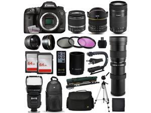 Canon EOS 7D Mark 2 DSLR Digital Camera + 18-55mm IS II + 6.5mm Fisheye + 55-250 IS STM + 420-1600mm Lens + Filters + 128GB Memory + i-TTL Autofocus Flash + Backpack + Case + 70" Tripod + 67" Monopod Canon EOS 7D Mark 2 DSLR Digital Camera + 18-55mm IS II + 6.5mm Fisheye + 55-250 IS STM + 420-1600mm Lens + Filters + 128GB Memory + i-TTL Autofocus Flash + Backpack + Case + 70" Tripod + 67" Monopod