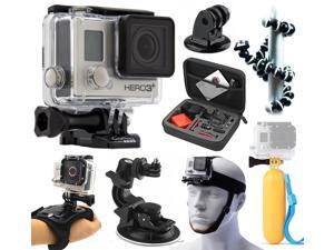 GoPro HERO3+ Plus Black Edition Camera Camcorder (CHDHX-302+ Premium Travel Case + Flexible Tripod + Floating Grip Handle + Head Chin Strap + Car Dashboard Suction Mount + Hand Action Glove GoPro HERO3+ Plus Black Edition Camera Camcorder (CHDHX-302+ Premium Travel Case + Flexible Tripod + Floating Grip Handle + Head Chin Strap + Car Dashboard Suction Mount + Hand Action Glove