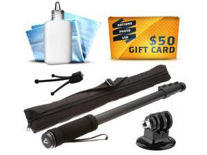Self Shot Photo Video Monopod Stick Pole Mount + Tripod Adapter + $50 Gift Card for Digital Prints + Dust Removal Cleaning Kit for GoPro Hero4 Hero3+ Hero3 Hero2 Hero 4 3+ 3 2 1 Camera Camcorder Self Shot Photo Video Monopod Stick Pole Mount + Tripod Adapter + $50 Gift Card for Digital Prints + Dust Removal Cleaning Kit for GoPro Hero4 Hero3+ Hero3 Hero2 Hero 4 3+ 3 2 1 Camera Camcorder