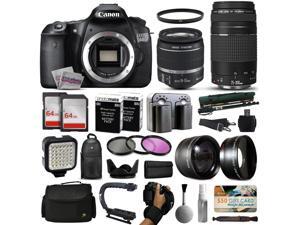 Canon EOS 60D DSLR Digital Camera with 18-55mm IS II + 75-300mm USM Lens + 128GB Memory + 2 Batteries + Charger + LED Video Light + Backpack + Case + Filters + Auxiliary Lenses + More Canon EOS 60D DSLR Digital Camera with 18-55mm IS II + 75-300mm USM Lens + 128GB Memory + 2 Batteries + Charger + LED Video Light + Backpack + Case + Filters + Auxiliary Lenses + More