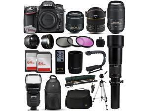 Nikon D7100 DSLR Digital Camera + 18-55mm VR II + 6.5mm Fisheye + 55-300mm VR + 650-2600mm Lens + Filters + 128GB Memory + Action Stabilizer + i-TTL Autofocus Flash + Backpack + Case + 70" Tripod Nikon D7100 DSLR Digital Camera + 18-55mm VR II + 6.5mm Fisheye + 55-300mm VR + 650-2600mm Lens + Filters + 128GB Memory + Action Stabilizer + i-TTL Autofocus Flash + Backpack + Case + 70" Tripod