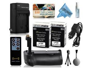Multi Power Battery Grip + (2 Pack) Ultra High Capacity LP-E8 LPE8 Battery (2400mAh) + AC/DC Rapid Battery Charger for Canon EOS 550D 600D 650D 700D DSLR SLR Digital Camera (BG-E8 BGE8 Replacement) Multi Power Battery Grip + (2 Pack) Ultra High Capacity LP-E8 LPE8 Battery (2400mAh) + AC/DC Rapid Battery Charger for Canon EOS 550D 600D 650D 700D DSLR SLR Digital Camera (BG-E8 BGE8 Replacement)