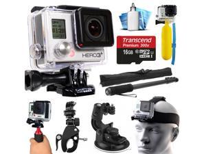 GoPro HERO3+ Hero 3+ Black Plus Edition Action Camera Camcorder with Accessories includes 16GB MicroSD Card + Selfie Stick + Bike Mount + Car Windshield Suction Cup + Head Helmet Strap (CHDHX-302) GoPro HERO3+ Hero 3+ Black Plus Edition Action Camera Camcorder with Accessories includes 16GB MicroSD Card + Selfie Stick + Bike Mount + Car Windshield Suction Cup + Head Helmet Strap (CHDHX-302)