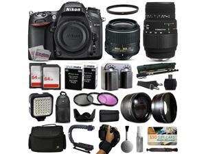 Nikon D7100 DSLR Digital Camera with 18-55mm VR II + Sigma 70-300mm Lens + 128GB Memory + 2 Batteries + Charger + LED Video Light + Backpack + Case + Filters + Auxiliary Lenses + $50 Gift Card + More! Nikon D7100 DSLR Digital Camera with 18-55mm VR II + Sigma 70-300mm Lens + 128GB Memory + 2 Batteries + Charger + LED Video Light + Backpack + Case + Filters + Auxiliary Lenses + $50 Gift Card + More!