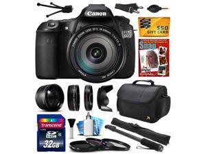 Canon EOS 60D 18 MP CMOS Digital SLR Camera with EF-S 18-200mm f/3.5-5.6 IS Lens with 32GB Memory + 2.2x + 0.43x Lens + UV-CPL-FL Filters + 67" Monopod + Photography Guide + $50 Gift Card 4460B016 Canon EOS 60D 18 MP CMOS Digital SLR Camera with EF-S 18-200mm f/3.5-5.6 IS Lens with 32GB Memory + 2.2x + 0.43x Lens + UV-CPL-FL Filters + 67" Monopod + Photography Guide + $50 Gift Card 4460B016