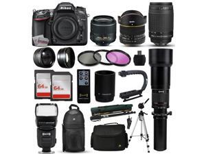 Nikon D7100 DSLR Digital Camera + 18-55mm VR II + 6.5mm Fisheye + 55-300mm VR + 650-2600mm Lens + Filters + 128GB Memory + Action Stabilizer + i-TTL Autofocus Flash + Backpack + Case + 70" Tripod Nikon D7100 DSLR Digital Camera + 18-55mm VR II + 6.5mm Fisheye + 55-300mm VR + 650-2600mm Lens + Filters + 128GB Memory + Action Stabilizer + i-TTL Autofocus Flash + Backpack + Case + 70" Tripod