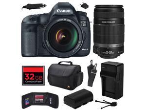 Canon EOS 5D Mark III 22.3 MP Full Frame CMOS Digital SLR Camera with EF 24-105mm f/4 L IS USM Lens and EF-S 55-250mm f/4-5.6 IS II Lens with 32GB Memory + Large Case + Battery + Charger 5260B009 Canon EOS 5D Mark III 22.3 MP Full Frame CMOS Digital SLR Camera with EF 24-105mm f/4 L IS USM Lens and EF-S 55-250mm f/4-5.6 IS II Lens with 32GB Memory + Large Case + Battery + Charger 5260B009