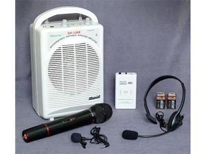 Hisonic HS120B Portable PA System with Wireless Microphones, White Hisonic HS120B Portable PA System with Wireless Microphones, White