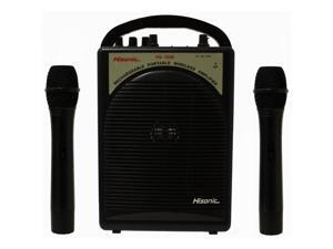 Hisonic HS122B-H2 Rechargeable Portable PA System with Dual Microphones Black Hisonic HS122B-H2 Rechargeable Portable PA System with Dual Microphones Black