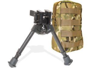 Versa-Pod 300 Series BattlePack Bipod Pan Tilt with Pouch, Matte Black, 7 in.-9 Versa-Pod 300 Series BattlePack Bipod Pan Tilt with Pouch, Matte Black, 7 in.-9