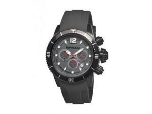 Breed Mens 4305 Salvatore Watch - Charcoal Silicone Band,Black Bezel,Strap Buckl Breed Mens 4305 Salvatore Watch - Charcoal Silicone Band,Black Bezel,Strap Buckl