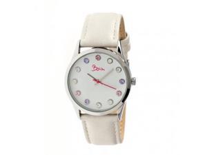 Boum Bm2103 Savant Ladies Watch, White, Eggshell Leather Boum Bm2103 Savant Ladies Watch, White, Eggshell Leather