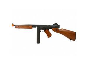Thompson M1A1 AEG, Metal Gears/Gearbox, Incl Batt & Chrg, Black/Brown Thompson M1A1 AEG, Metal Gears/Gearbox, Incl Batt & Chrg, Black/Brown