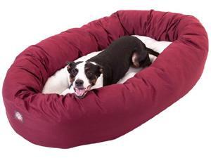 Majestic Pet Large 40" Donut Dog Bed (40"x31"x12"), Burgundy / Sherpa Majestic Pet Large 40" Donut Dog Bed (40"x31"x12"), Burgundy / Sherpa