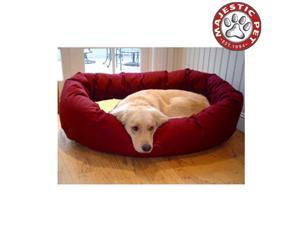 Majestic Pet Extra Large 52" Donut Dog Bed (52"x36"x14") BURGUNDY & SHERPA Majestic Pet Extra Large 52" Donut Dog Bed (52"x36"x14") BURGUNDY & SHERPA